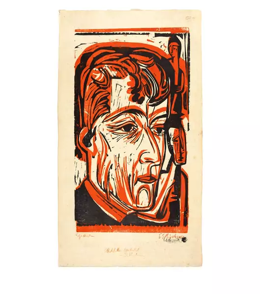 Ernst Ludwig Kirchner — Kopf Albert Müller — Galerie Kornfeld