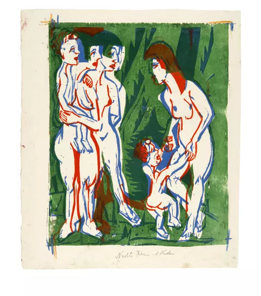 Ernst Ludwig Kirchner — Nackte Frauen und Kinder — Galerie Kornfeld