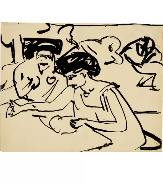 Ernst Ludwig Kirchner — Dodo mit Freundin — Galerie Kornfeld