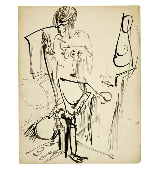 Ernst Ludwig Kirchner — Stehender weiblicher Akt — Galerie Kornfeld