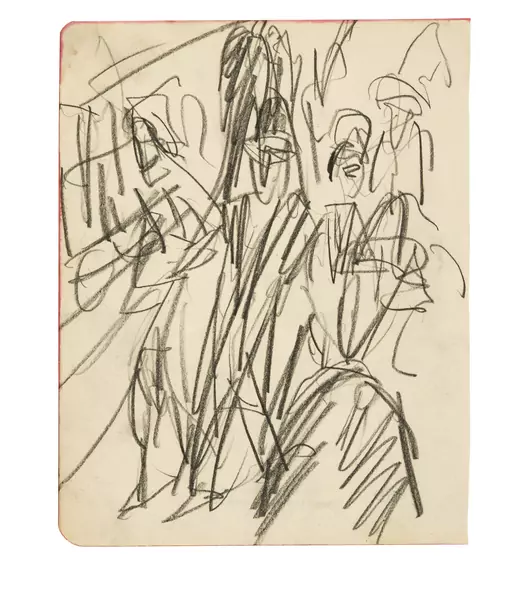Ernst Ludwig Kirchner — Strassenszene in Berlin — Galerie Kornfeld