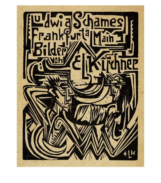 Ernst Ludwig Kirchner — Titelblatt der Ausstellung "Bilder von E. L. Kirchner", Galerie Ludwig Schames, Frankfurt a. M., 1919 — Galerie Kornfeld