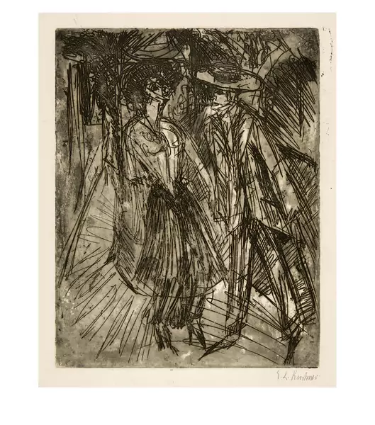 Ernst Ludwig Kirchner — Sich anbietende Kokotte — Galerie Kornfeld