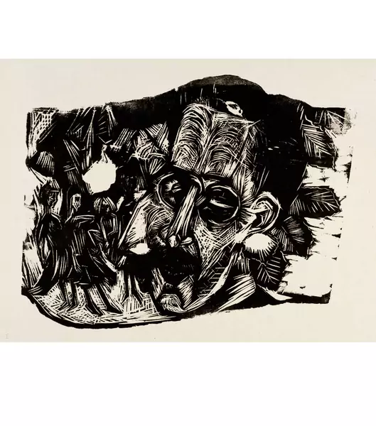 Ernst Ludwig Kirchner — Kopf Dr. Ludwig Binswanger mit Kindern — Galerie Kornfeld