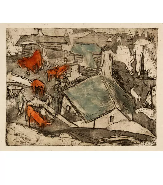 Ernst Ludwig Kirchner — Alpleben (Stafelalp) — Galerie Kornfeld