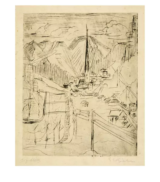 Ernst Ludwig Kirchner — Davos Platz — Galerie Kornfeld
