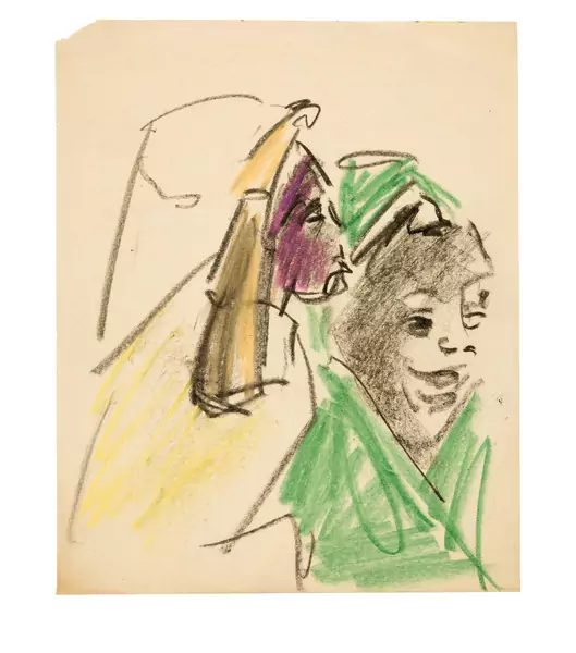 Ernst Ludwig Kirchner — Zwei Nordafrikanerinnen — Galerie Kornfeld