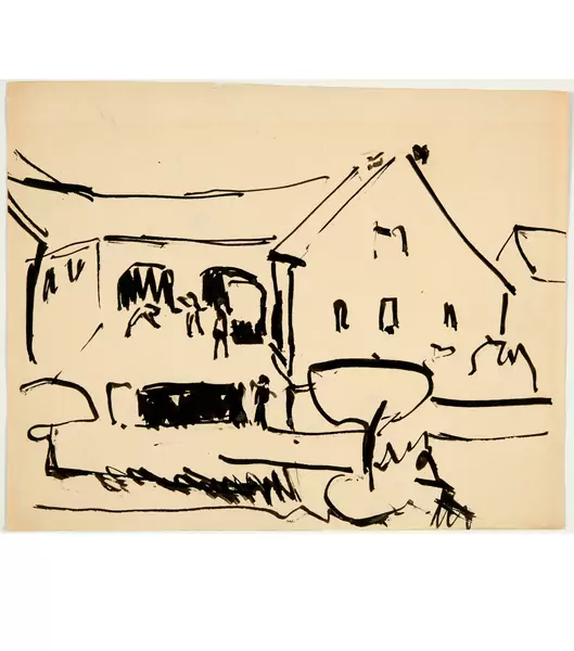 Ernst Ludwig Kirchner — Hofgruppe in Moritzburg — Galerie Kornfeld