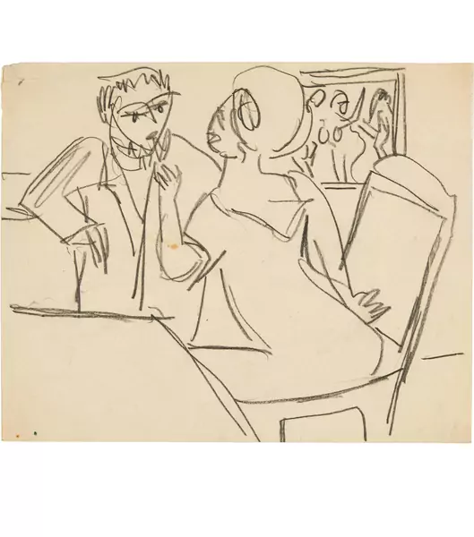 Ernst Ludwig Kirchner — Paar im Zimmer — Galerie Kornfeld