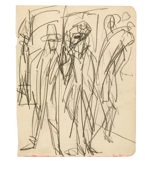 Ernst Ludwig Kirchner — Strassenszene in Berlin — Galerie Kornfeld