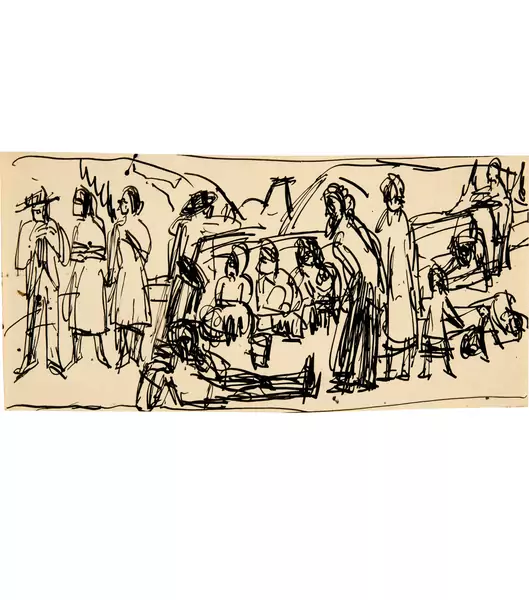Ernst Ludwig Kirchner — Alpsonntag (Bauernsonntag) — Galerie Kornfeld