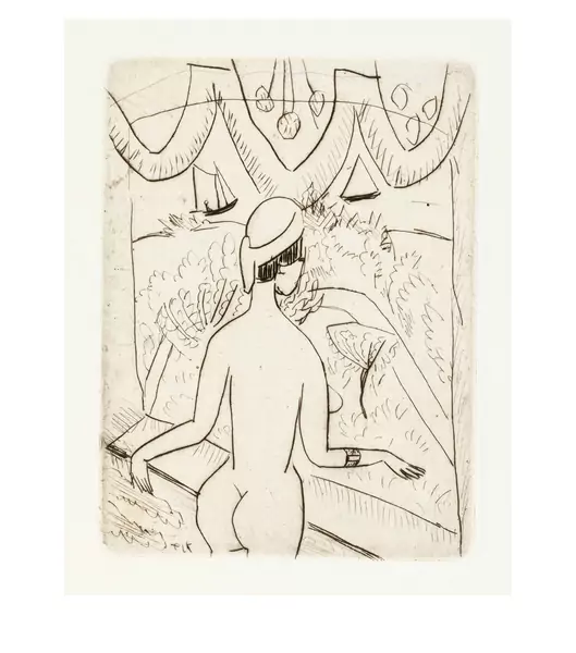 Ernst Ludwig Kirchner — Nackte Frau am Fenster, Fehmarn — Galerie Kornfeld