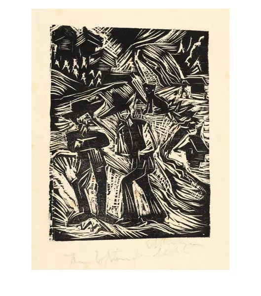 Ernst Ludwig Kirchner — Zwei Bauern — Galerie Kornfeld