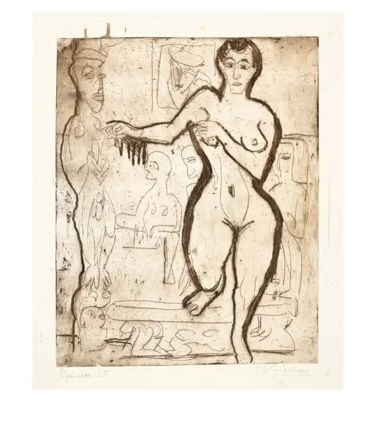 Ernst Ludwig Kirchner — Nackte Frau — Galerie Kornfeld