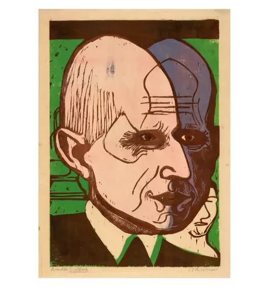 Ernst Ludwig Kirchner — Kopf Dr. Frédéric Bauer — Galerie Kornfeld