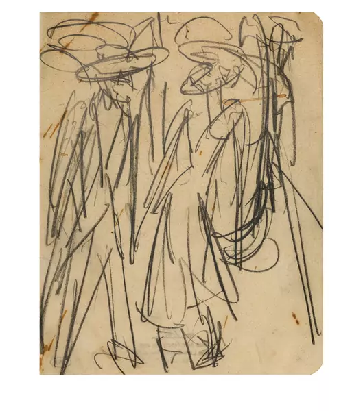 Ernst Ludwig Kirchner — Strassenszene in Berlin — Galerie Kornfeld