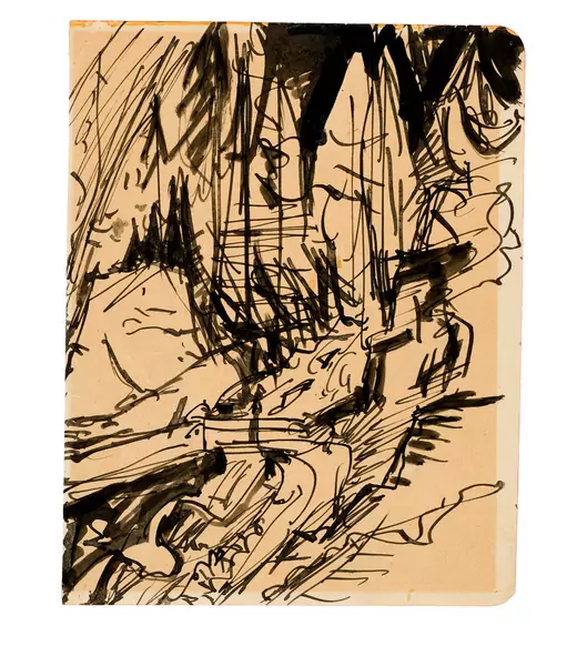 Ernst Ludwig Kirchner — Brücke über den Sutzibach auf dem Weg zur Stafelalp — Galerie Kornfeld