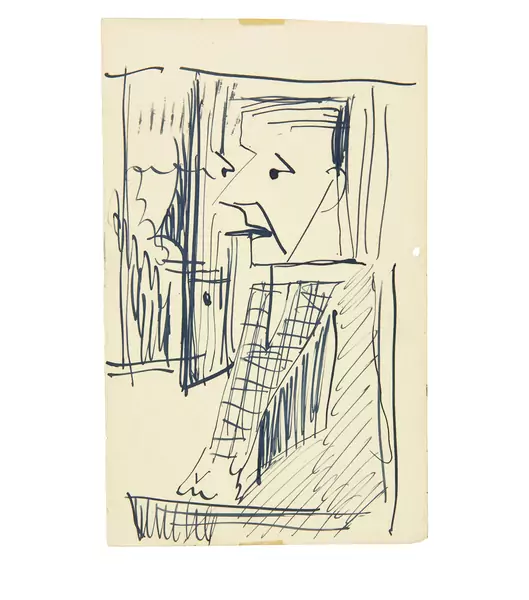 Ernst Ludwig Kirchner — Selbstbildnis mit Zigarette — Galerie Kornfeld