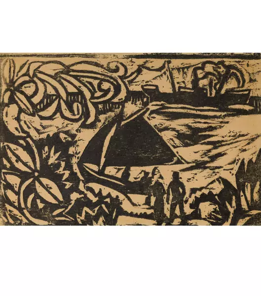 Ernst Ludwig Kirchner — Ausblick auf das Meer Postkarte 6. November 1920 — Galerie Kornfeld