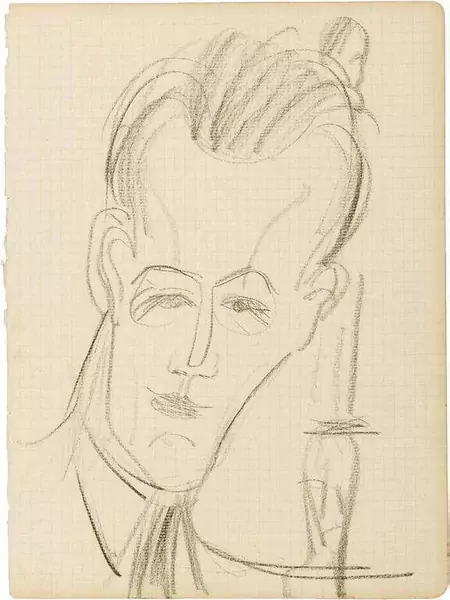 Ernst Ludwig Kirchner — ERNST LUDWIG KIRCHNER Aschaffenburg 1880–1938 Davos Männlicher Kopf, vermutlich Max — Galerie Kornfeld