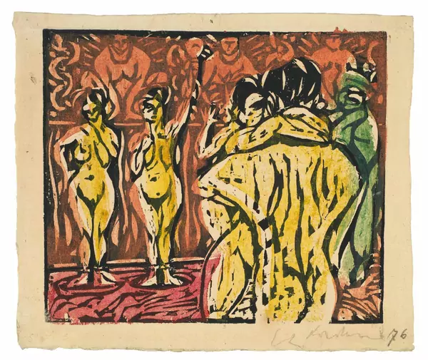 Ernst Ludwig Kirchner — Tausendundeine Nacht – Religiöse Tempelorgie — Galerie Kornfeld