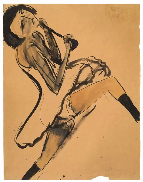 Ernst Ludwig Kirchner — Akrobatin, mit Stab in den Händen — Galerie Kornfeld