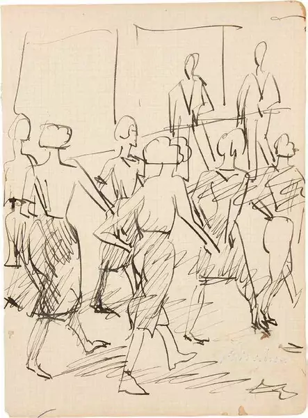 Ernst Ludwig Kirchner — ERNST LUDWIG KIRCHNER Aschaffenburg 1880–1938 Davos Frauengruppe anlässlich des — Galerie Kornfeld