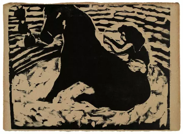 Ernst Ludwig Kirchner — Zirkusreiterin – Artistin auf schwarzem Pony — Galerie Kornfeld