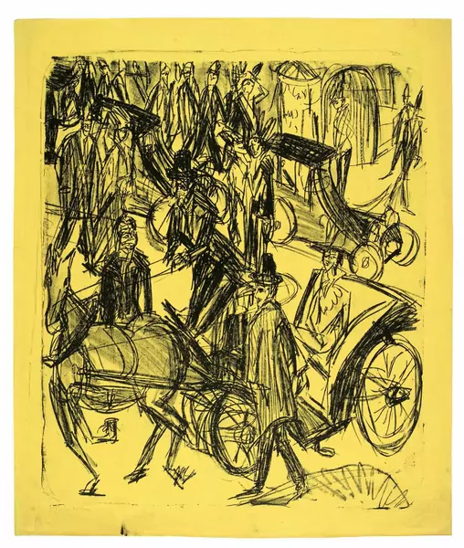 Ernst Ludwig Kirchner — Leipziger Strasse, Kreuzung — Galerie Kornfeld
