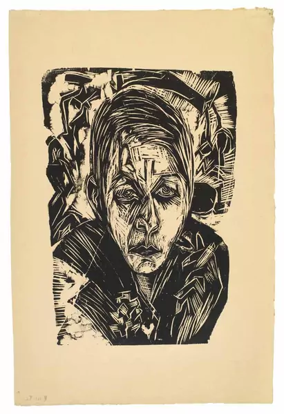 Ernst Ludwig Kirchner — Portrait Nele van de Velde – Junges Mädchen mit Zigarette — Galerie Kornfeld