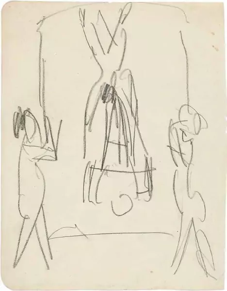 Ernst Ludwig Kirchner — ERNST LUDWIG KIRCHNER Aschaffenburg 1880–1938 Davos Akrobaten — Galerie Kornfeld