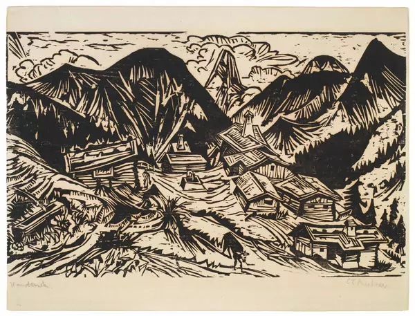 Ernst Ludwig Kirchner — Stafelalp – Von Kirchners Hütte aus gesehen — Galerie Kornfeld