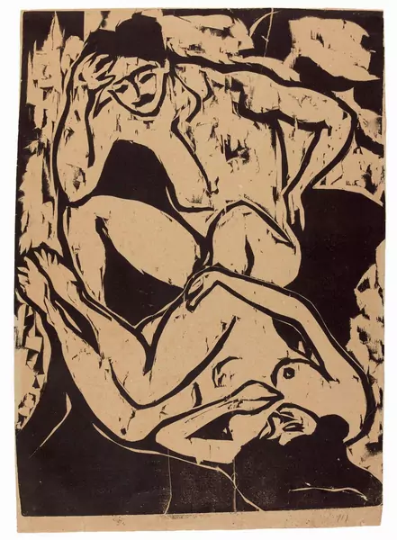 Ernst Ludwig Kirchner — Nacktes Paar auf einem Kanapee — Galerie Kornfeld