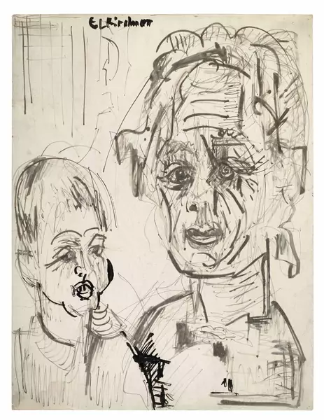 Ernst Ludwig Kirchner — Mutter und Knabe — Galerie Kornfeld