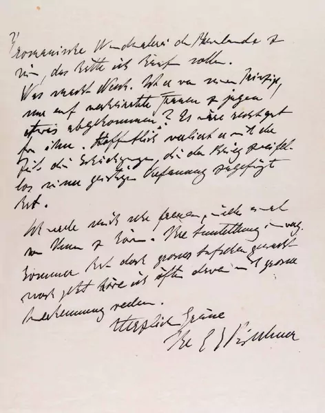 Ernst Ludwig Kirchner — Eigenhändiger Brief mit Unterschrift «E L Kirchner». Davos 20.II.1925. — Galerie Kornfeld