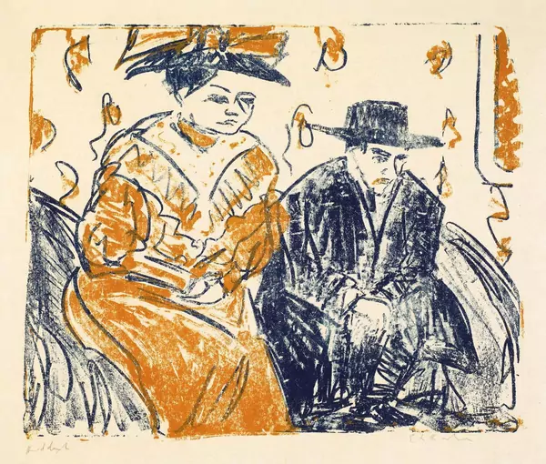 Ernst Ludwig Kirchner — Bruder und Schwester – Wartezimmer — Galerie Kornfeld