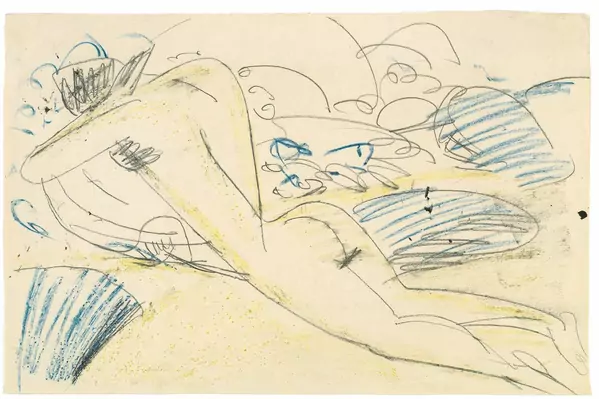 Ernst Ludwig Kirchner — Badende am Strand von Fehmarn — Galerie Kornfeld