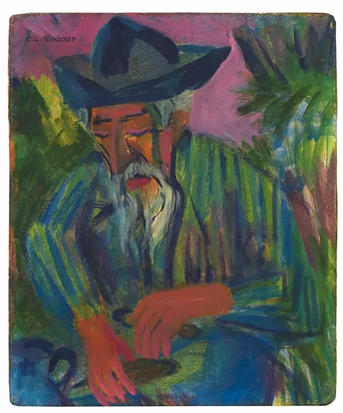 Ernst Ludwig Kirchner — Portrait Kaspar Cadiepolt – Alter Bauer – Der Koreaner — Galerie Kornfeld