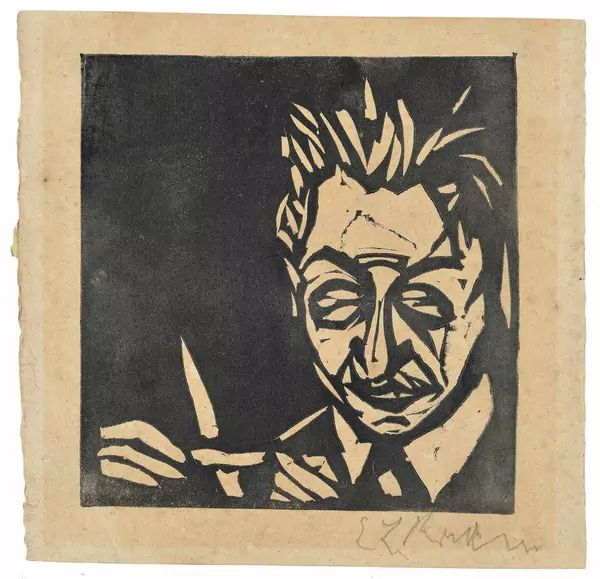 Ernst Ludwig Kirchner — Glasbläser (Portrait Walter Kirchner) — Galerie Kornfeld