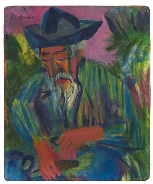Ernst Ludwig Kirchner — Portrait Caspar Cadiepolt – Alter Bauer – Koreaner — Galerie Kornfeld