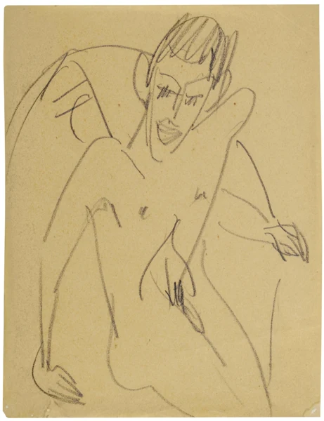 Ernst Ludwig Kirchner — Männlicher Dreiviertelakt (possibly Hugo Biallowons)
