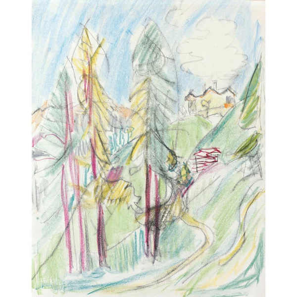 Ernst Ludwig Kirchner — BLICK VOM SERTIGTAL NACH CLAVADEL UND ZUR STAFELALPVIEW FROM THE SERTIGTAL TOWARDS CLAVADEL AND THE STAFELALP