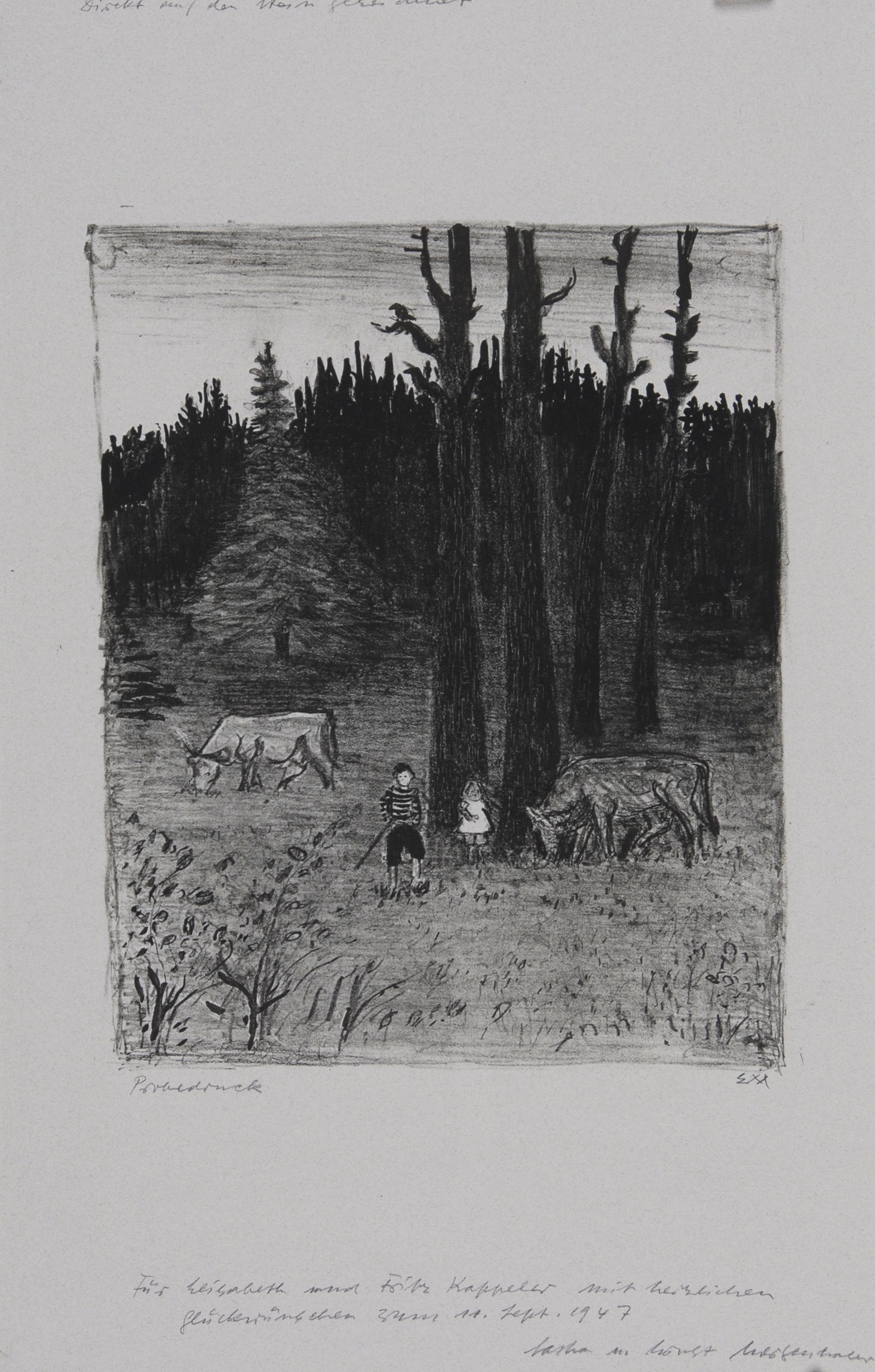 12 Blätter: Porträt; Landschaft; Skizzen usw.
