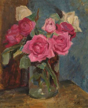 ERNST MORGENTHALER — Rosen in Glasvase. — Koller Auktionen