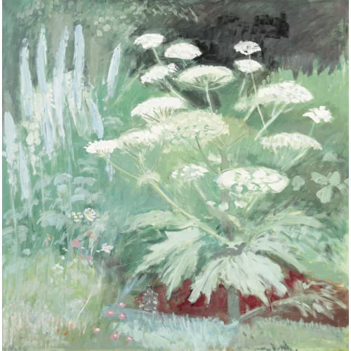 Ernst Morgenthaler — Wiesenpartie mit Bärenklau und Rittersporn.