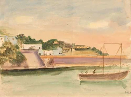 ERNST MORGENTHALER — Auf dem Rhein. 1939. — Koller Auktionen