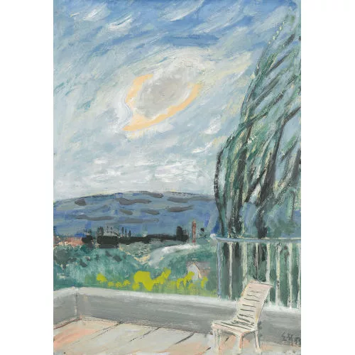 Ernst Morgenthaler — Landschaft mit Terrasse.