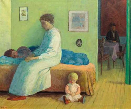 ERNST MORGENTHALER — Mutter mit Kind. 1926. — Koller Auktionen