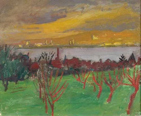 ERNST MORGENTHALER — Kleine Nachtlandschaft. 1923. — Koller Auktionen