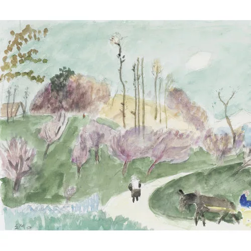 Ernst Morgenthaler — "An der Strasse nach Savièse".